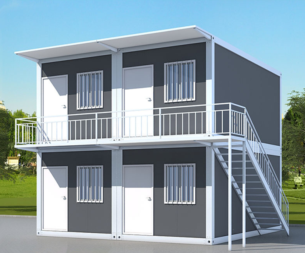 ตู้ออฟฟิศสำเร็จรูป CARON-BZ001 โครงสีขาวผนังสีเทา